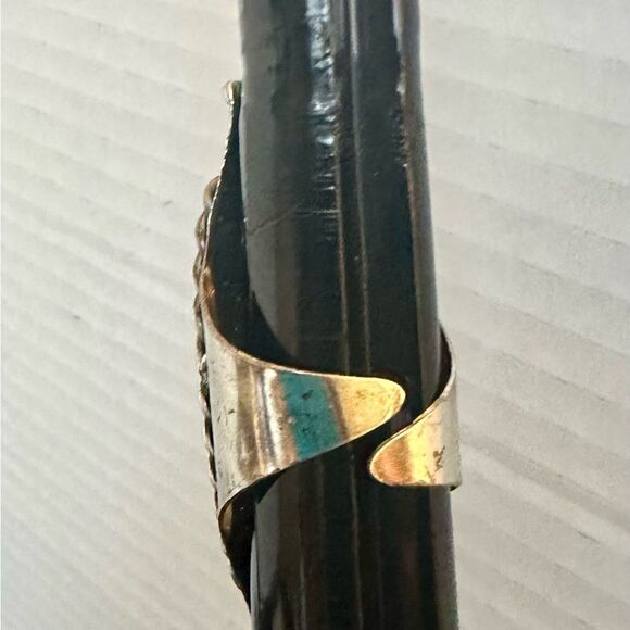 Silver plated w/simulated denim lapis stone - Picture 2 of 4